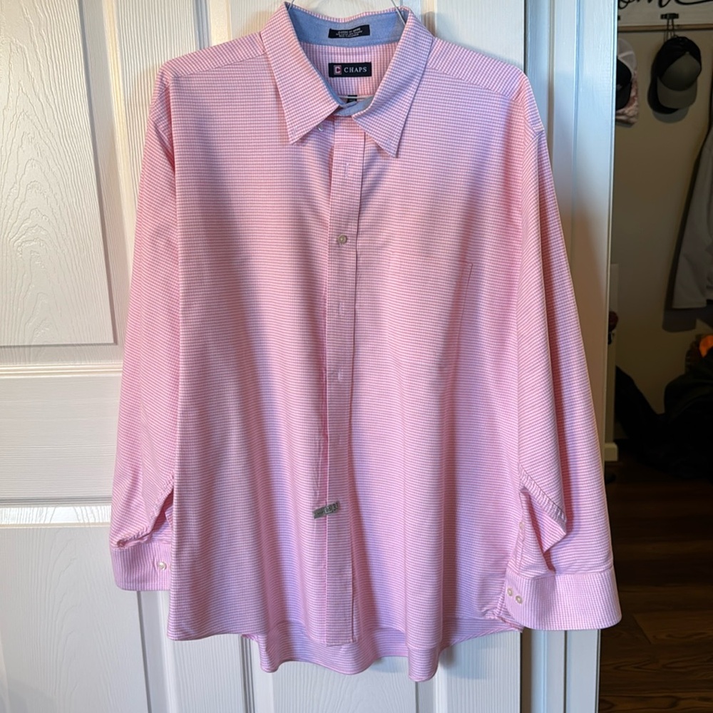 Chaps Oxford Shirt
Pink & White, XL